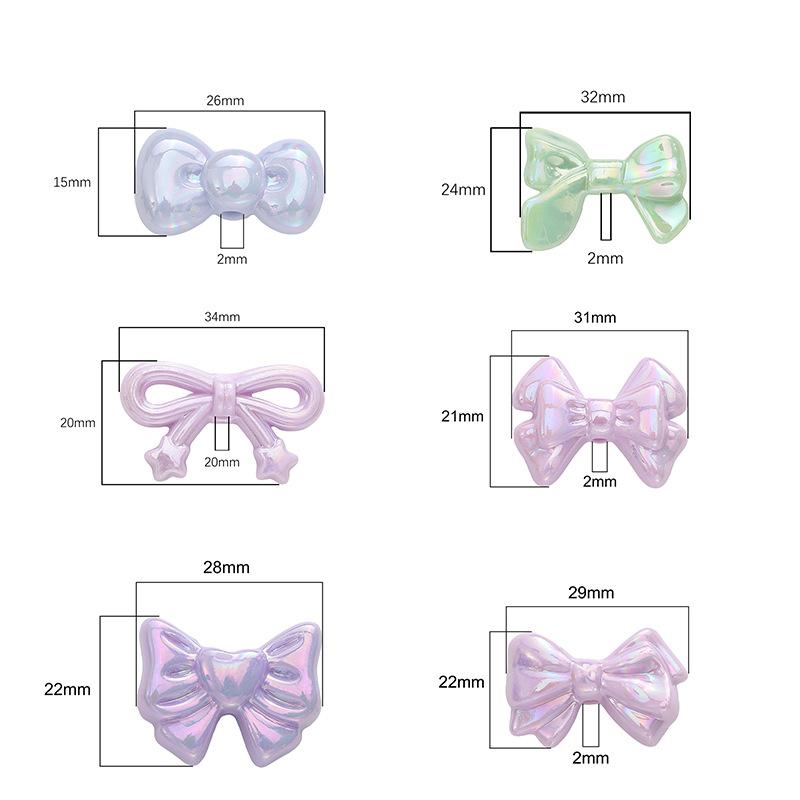 Acrylic AB Color Star Love Bow Bead Diy Handmade Beaded Bracelet Mobile Phone Chain Material