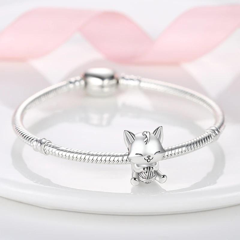 Cat Collection Pendant Copper Charm Bead Charms Bead Compatible With 3mm Authentic Bangle Bracelets Necklaces Ideal For Women Luxury Do It Yourself Je