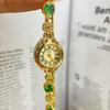 Brand Luxury Ladies Watch New Jade Beads Bracelet Quartz Watches For Women Jewelry Clock Gold Silver
