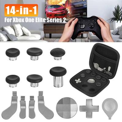 For Xbox One Elite Series 2 Controller Accessories Kit Metal D-Pad Trigger Paddles Repair Set Gamepad Thumb Stick Grips