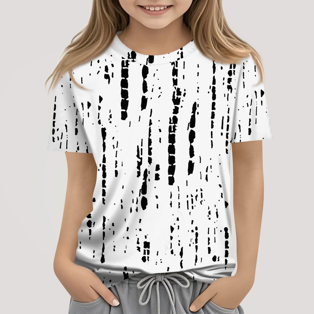 Dívčí chlapecká trička pro batolata Dětské top chlapecké a dívčí tričko s krátkým rukávem