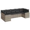 VidaXL Garden Lounge Set with Cushions 7 Pcs, Patio Sofas, Patio Furniture Set, Outdoor Furniture, Grey 3251729