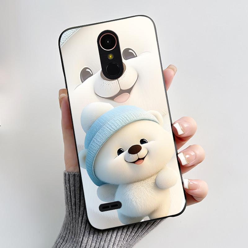 Case For LG K10 2017 M250N X400 Cute Love Rabbit Cartoon Soft TPU Silicone Ultra Thin Slim Back Cover For LG K10 2018 Phone Case