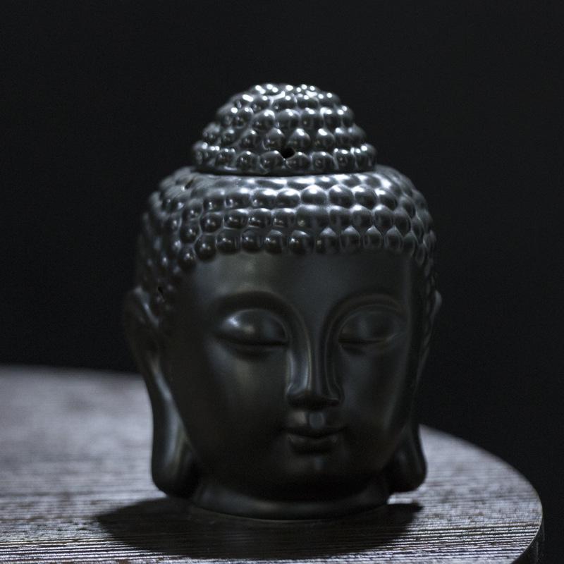 Zen Buddhist Statue Ceramic Incense Burner Ornament
