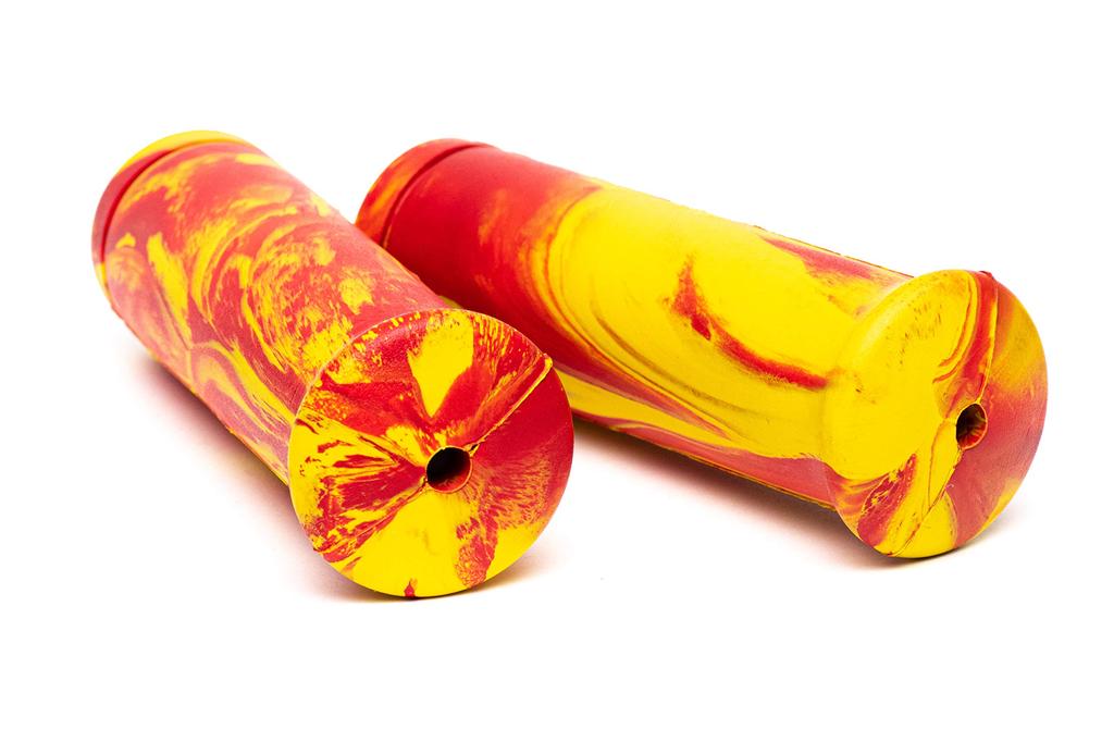 Marble Grips Red and Yellow for Harley 1 Inch Nice Motorcycle...