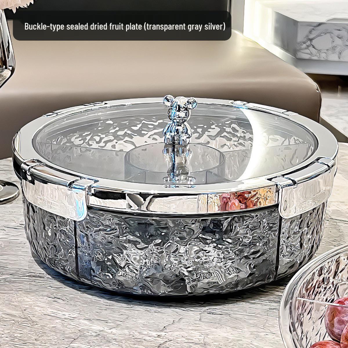 Элегантный герметичный поднос для закусок из орехов и сухофруктов для журнальных столиков
