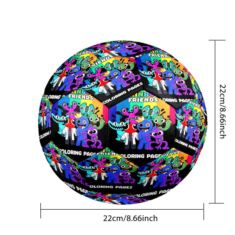 Pallone da Calcio Misura 5 Modello Rainbow Friends, Pallone da Calcio Resistente all'Usura per Partite Allenamento Gioco Sportivo Quotidiano