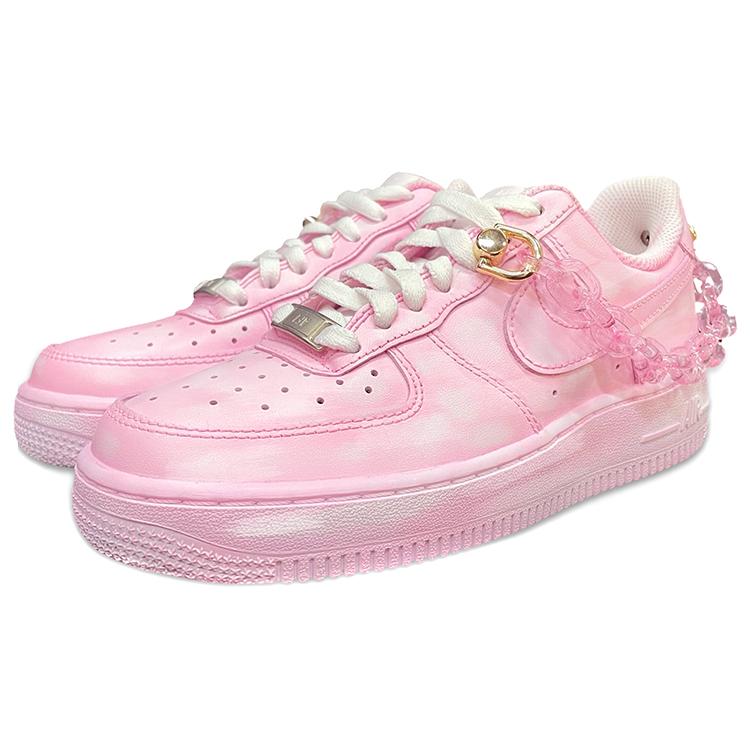 Nike Air Force 1 Coverage Low-Top Skateboard-Schuhe Herren Rosa 315122-111(TeamE-)