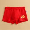 Year of the Horse Boys' Red Zodiac Cotton Boxer Briefs for New Year