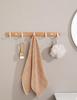 Beech Wood Wall-Mounted Coat & Hat Hooks: No-Punch Installation for Entryway, Hallway, or Bedroom.