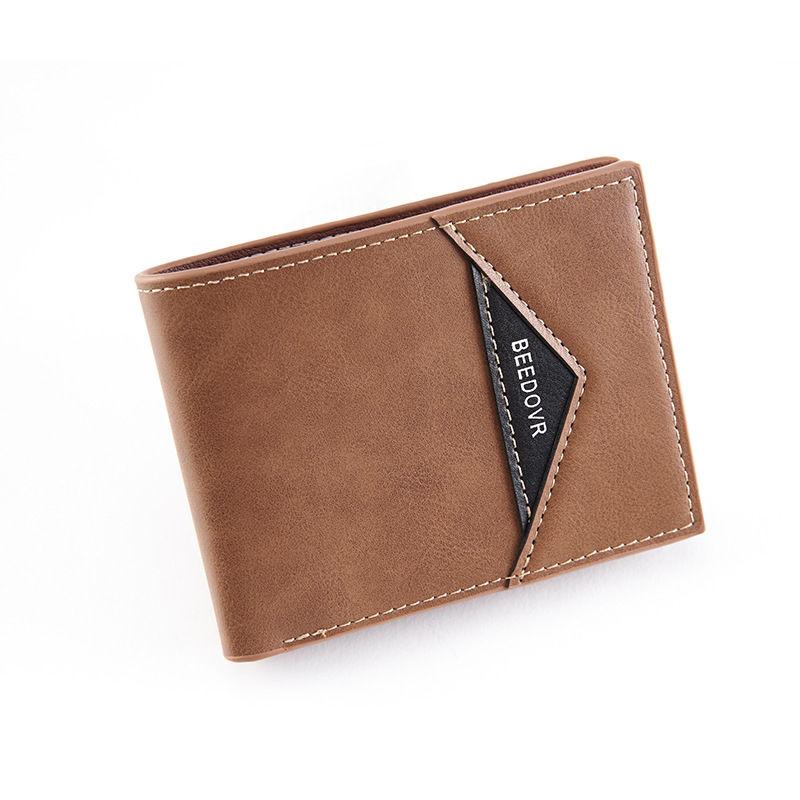 Vintage Design Short Wallets Men Fashion Card Holder Soft Artificial Leather Purse Wallet GZW
