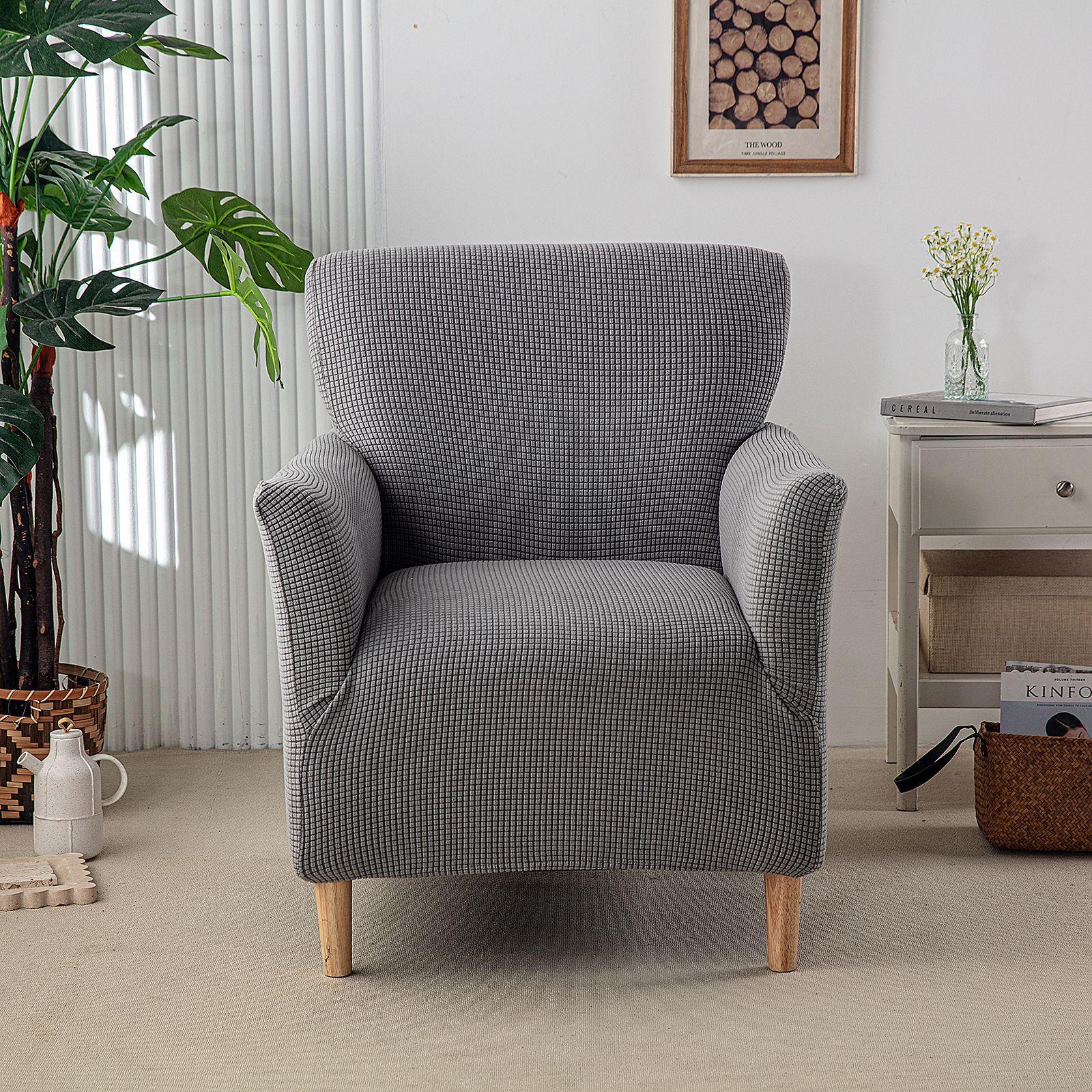 

Утолщенный Эластичный Бытовой Чехол для Одноместного Дивана-Шляпы Все Включено Чехол для Стула с Высокой Спинкой для Отдыха Банкетный Чехол для Стула Интернет-Кафе Banquet chair cover