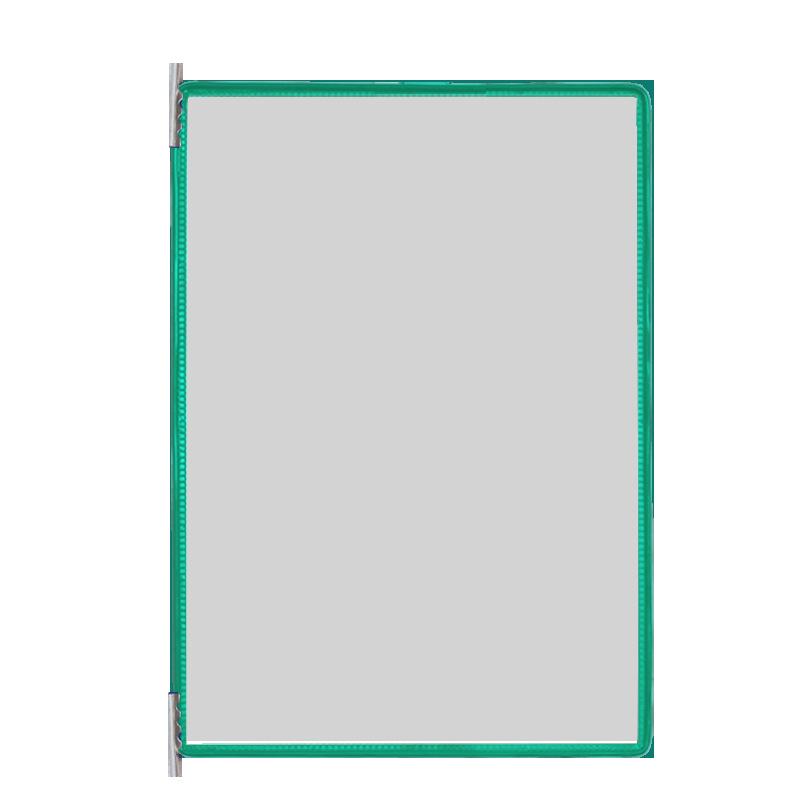 A4 Transparent Wall-Mounted Document Organizer, 20-Page Flip-Through File Rack