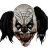 Halloweenská klaunská maska, dvourohý klaun, klaun se zvonkem