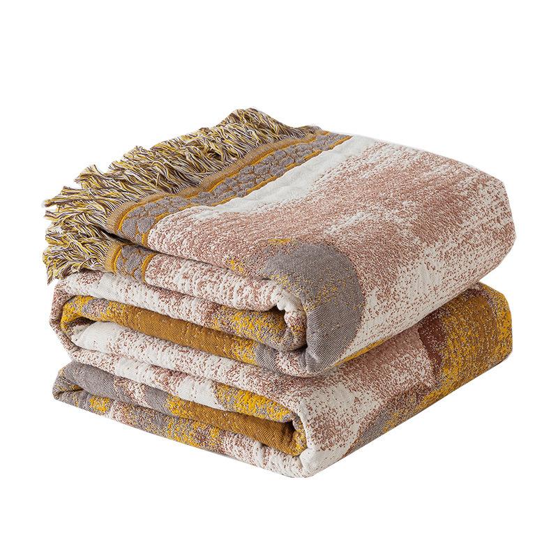 Pure Cotton Bedspread With Tassel Home Sofa Bed Cover Summer Towel Coverlet European Floral Cover Blanket Bedspread On The Bed