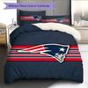 New England Patriots Muster Bettwäsche Steppdecke Set Heimdekoration Geschenk (1 Bettbezug + 2 Kissenbezüge (ohne Füllung))