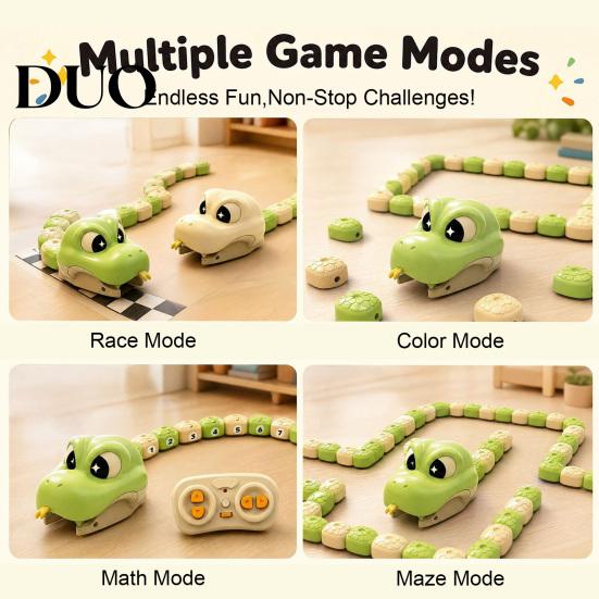 Childrens Snake Toy 1/2 Sets Remote Control Magnetic Toy, 2 Players Competitive Eating Itself Parent-Child Interactive for Toddlers Boys Girls Parent