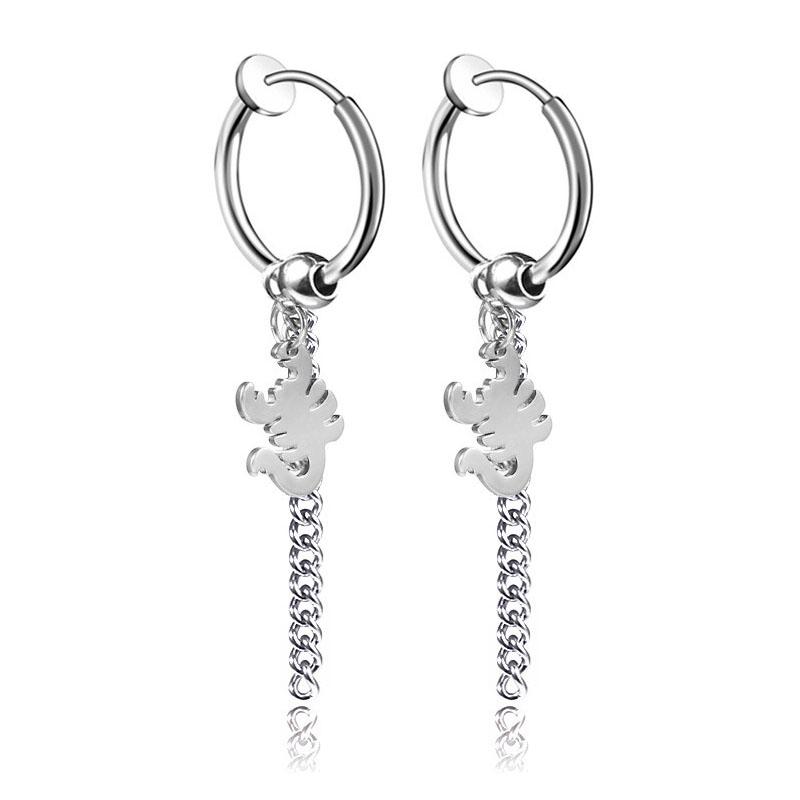 New Arrival Stainless Steel Stud Earrings Cross Star Scorpion Tassel For Women Men Fashion Hip Hop Ear Jewelry Gifts