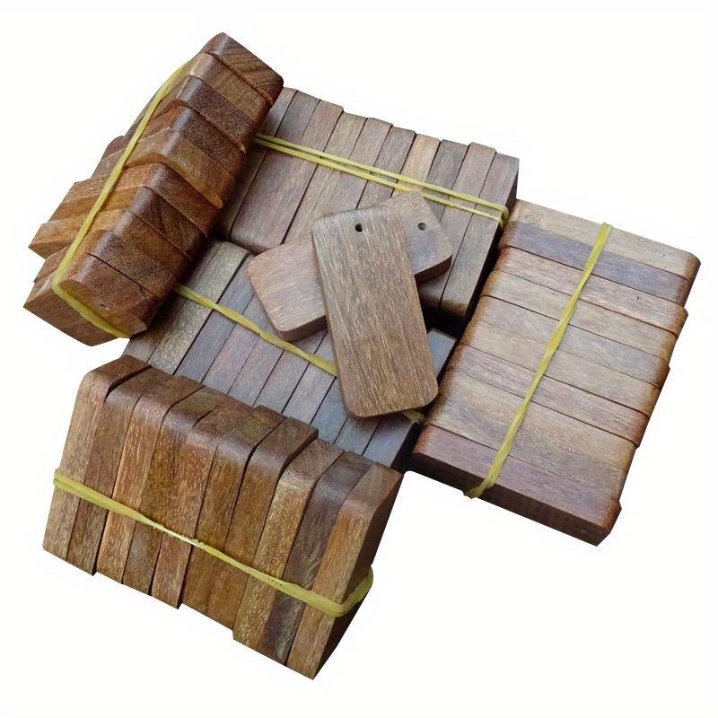 2pcs Purple Sandalwood Necklace, Blank Laser Engraving Material, Ebony Pendant, Accessory, Semi-finished Wooden Plaque Pendant