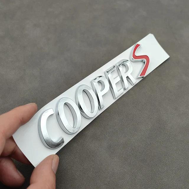 3D Logo Cooper S Emblem Letters Nameplate Car Rear Trunk Coopers Badge Sticker R53 R52 R56 F57 F55 F56 Jcw Accessories