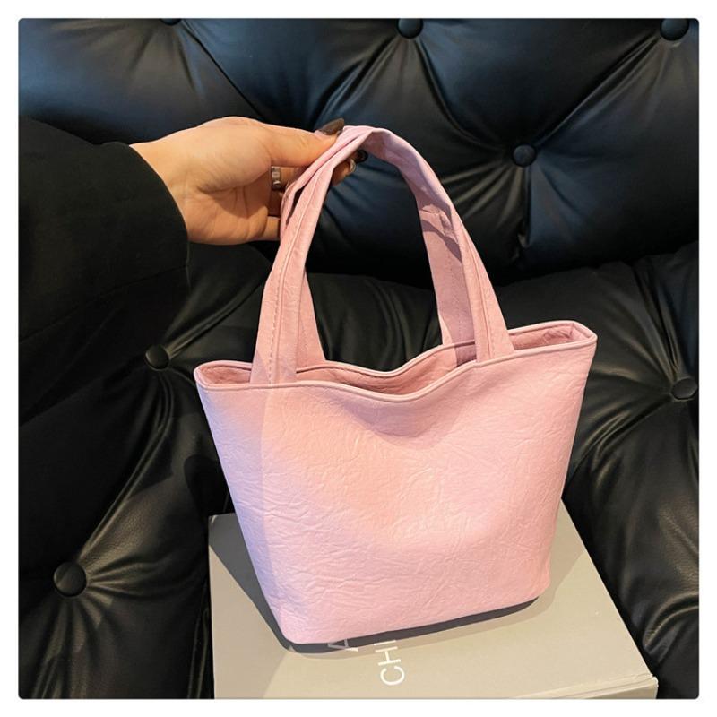 Premium portable women's bags, new women's bags, high-value fashion cosmetic bags, solid color cute mini handbags