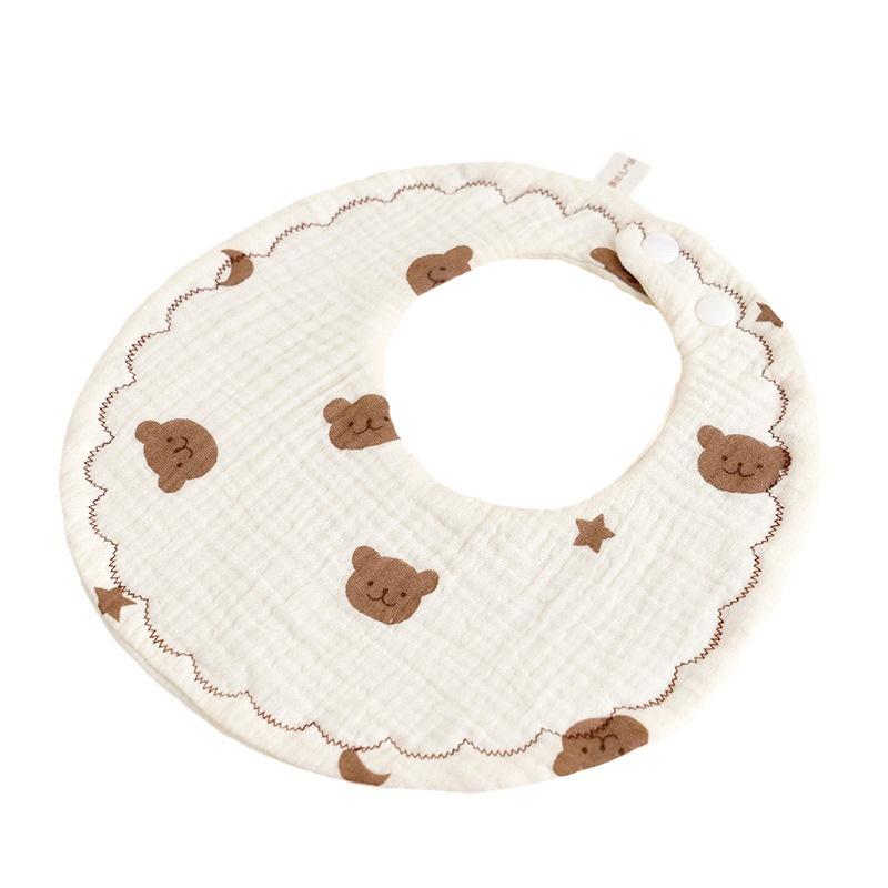 Six-Layer Baby Crinkle Cloth Bib - Soft, Absorbent & Anti-Spit-Up for Newborns