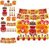 Set Decorazioni per Festa di Compleanno a Tema Flash con Striscione, Topper per Torta e Palloncini