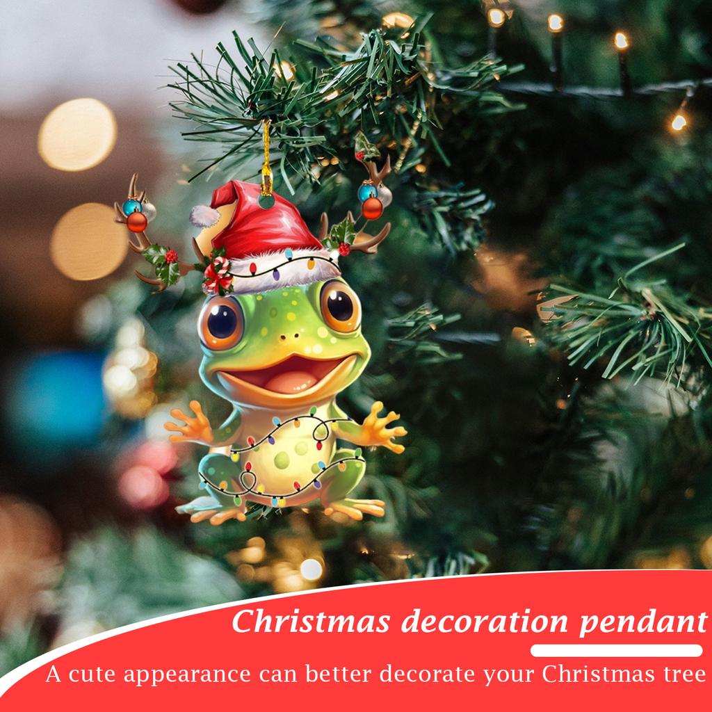 2D Christmas Decoration Pendant Christmas Tree Tag Theme Party Crafts Ornament