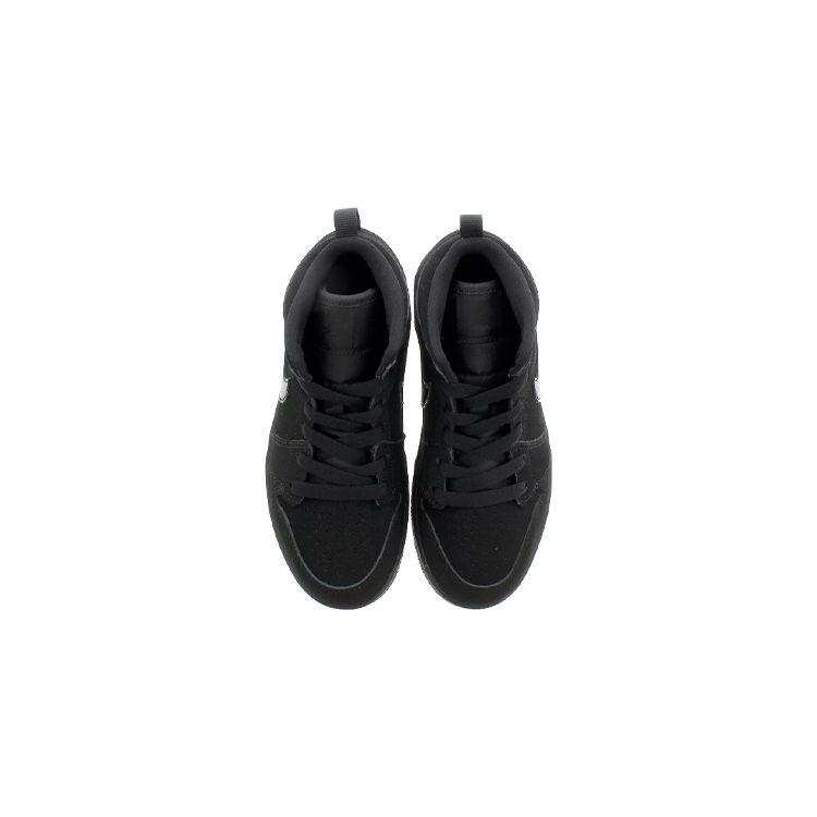 Jordan Air  1 Comfortable Versatile Non-Slip Shock Absorbing Mid-Top Kids Basketball Shoes Pure Black Kids Sneaker 640734-056