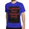 Custom Your Design Print T-Shirt Men Women DIY Pure Cotton Tees Round Collar Short Sleeve T Shirt Original Tops