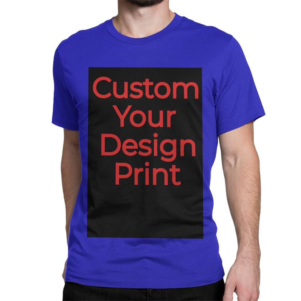 Custom Your Design Print T-Shirt Men Women DIY Pure Cotton Tees Round Collar Short Sleeve T Shirt Original Tops