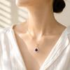 Vintage Teardrop Amethyst Pendant Gold Plated Purple Gemstone with Micro Zircon Elegant Jewelry Gift for Women Wedding Party Daily Wear