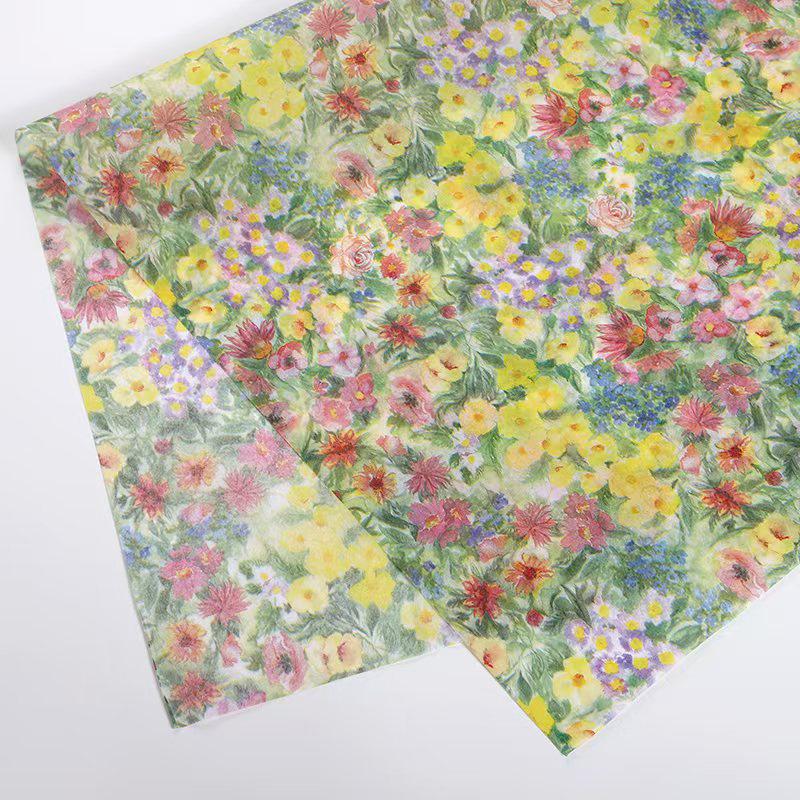 10PC Floral Pattern Wrapping Tissue Paper Gift Bags Filler Gift Wrapping Paper Party Presents 50x35cm