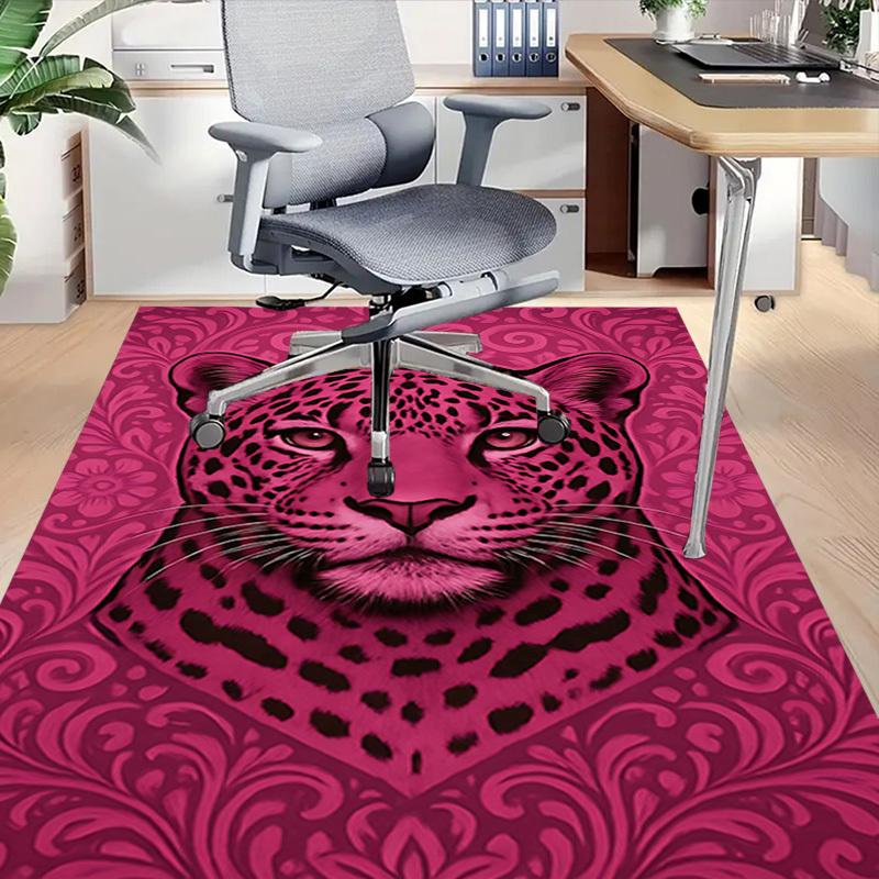 1 szt. dywan podłogowy z wzorem pantery, Extra Duży, Antypoślizgowy, do biura, domu, studia, Duży dywan, Dywan wewnętrzny, Odważny element dekoracyjny