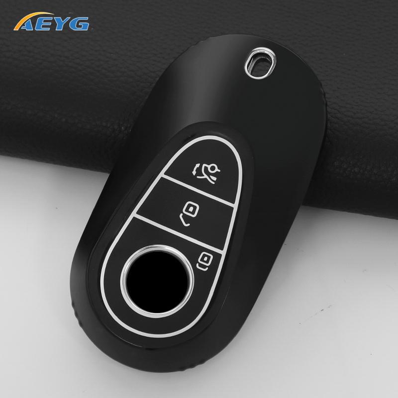 Car Remote Key Case Cover Shell For Mercedes Benz W223 Class S300 S350 S450 S500 Key Holder Protection Keychain Accessories