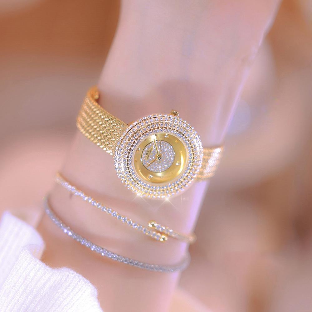 Fashion Luxury Watches For Woman New Vintage Golden Women's Wristwatches Ladies Dress Quartz Clock