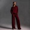 European & American Polo Collar Casual Pullover with Wide-Leg Pants Two-Piece Set for Women - Autumn/Winter 2025 Collection