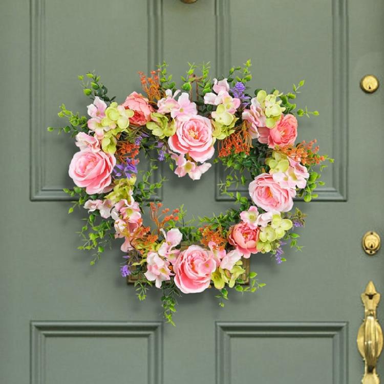 Heart Shaped Wreath Valentine's Wreath Flower Wreath Artificial Rose Garlands