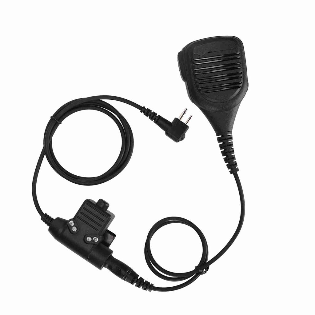 2 Way Radio Shoulder Mic 7.1mm Hand Mic U94 PTT with Reinforced Cable for Motorola GP88 GP300