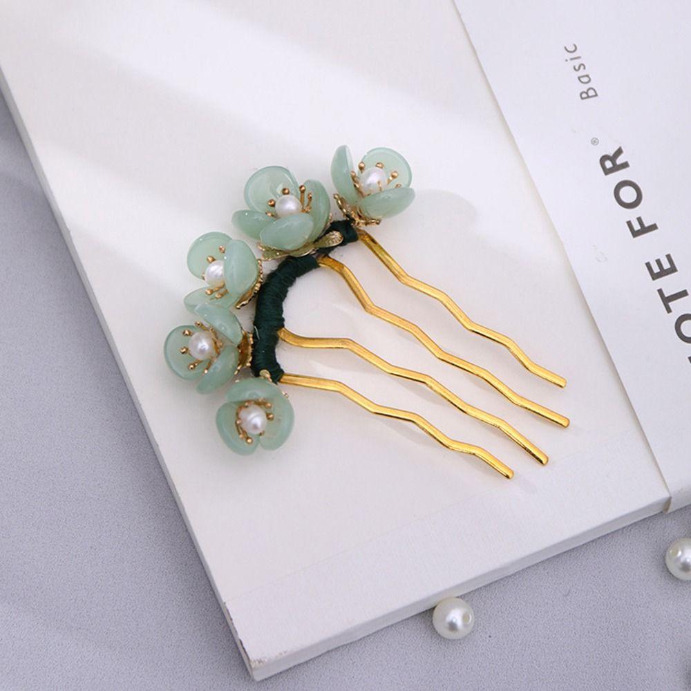 Hair For Women Pearl Headwear Hanfu Hair Fork U Shaped Hairpin Flowers Hair Stick Hair Accessories