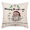 Weihnachtsmann Leinenkissen Wohnzimmer Cartoon Elch Geschenk Dekoration Sofa Rücken Print Kissenbezug
