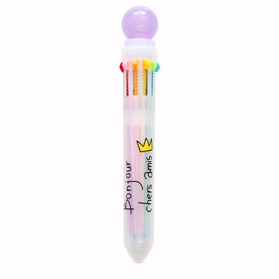 Materiale scolastico per scrittura con penna a sfera multicolori a 10 colori creativi e carini