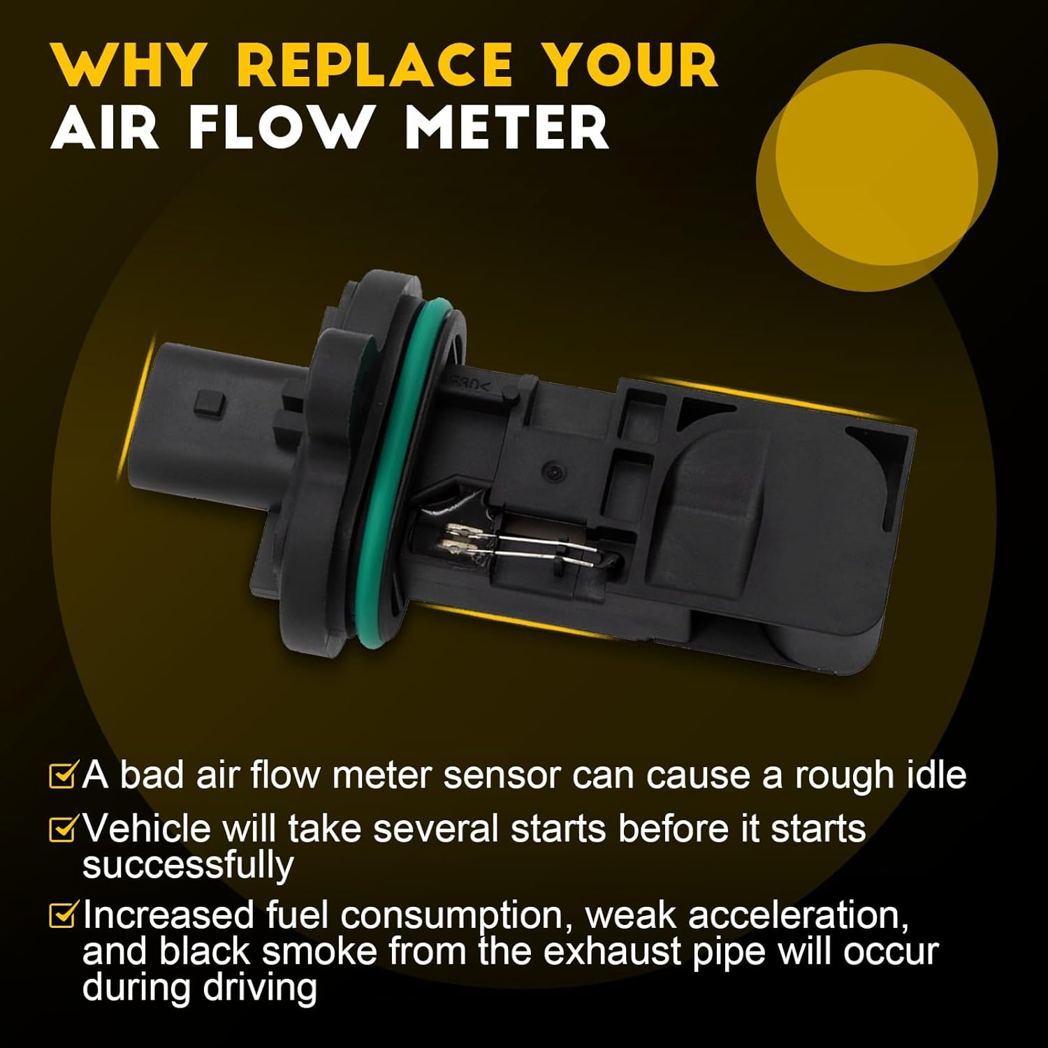 

OCPTY Mass Air Flow Sensor Fits for Cadillac ELR 2014-2016 for Chevrolet Cruze 2011-2012 for Chevy Oralndo 2012-2014 for Chevy Sonic 2012 for Chevy