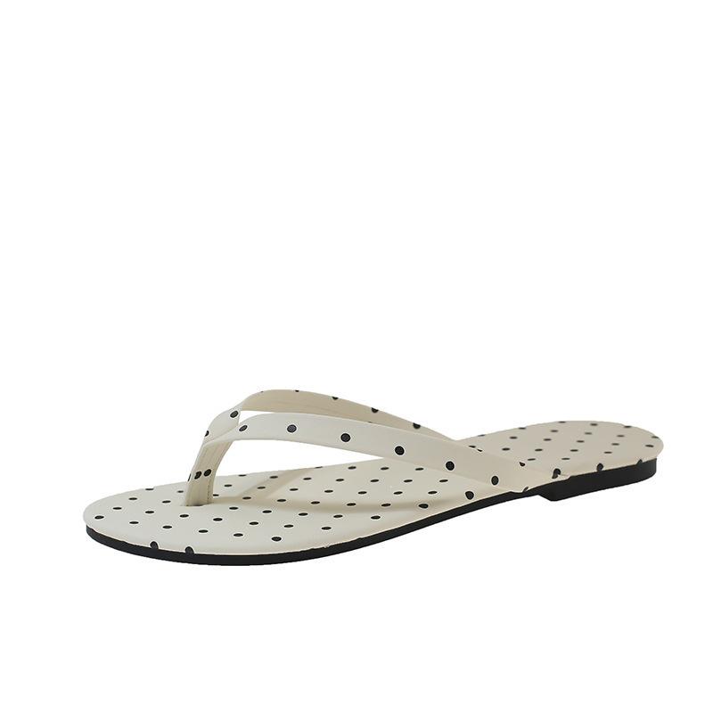 Korean Polka Dot Flip-Flops - Soft, Non-Slip Women's Sandals for Summer Style & Outdoor Wear