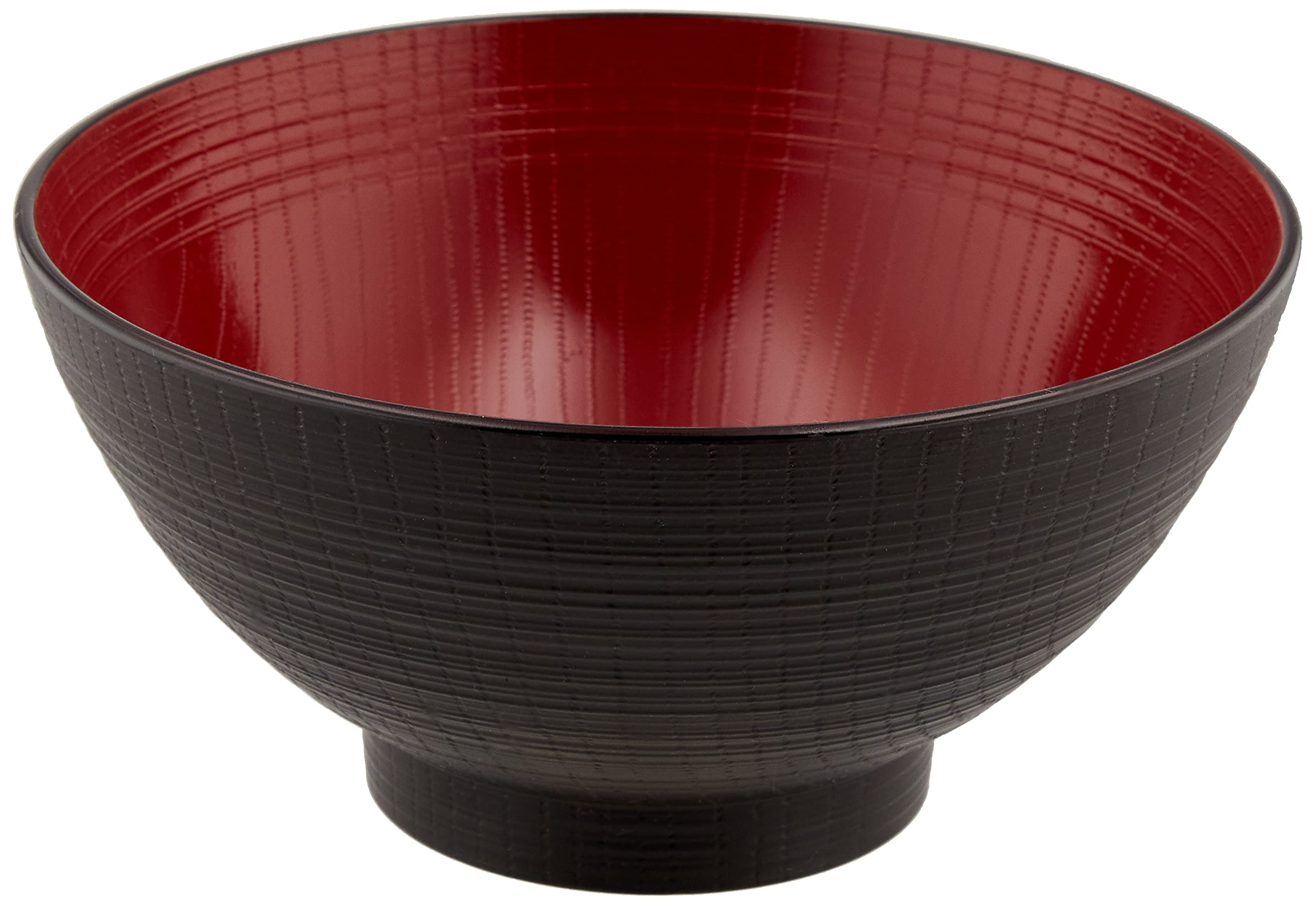 Ishida soup brushstroke red PC 67747 Japanese-made bowl, pattern, interior, large, multi-purpose bowl,