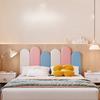 1PC 7.87inx15.75in Bed Headboards Anti-collision Wood Wall Panels Bed Head Headboard Stickers Tete De Lit