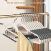 Non-Slip Plastic Clothes Hanger with Anti-Shoulder Design, Thickened Double-Slot, Trace-Free Upgrade