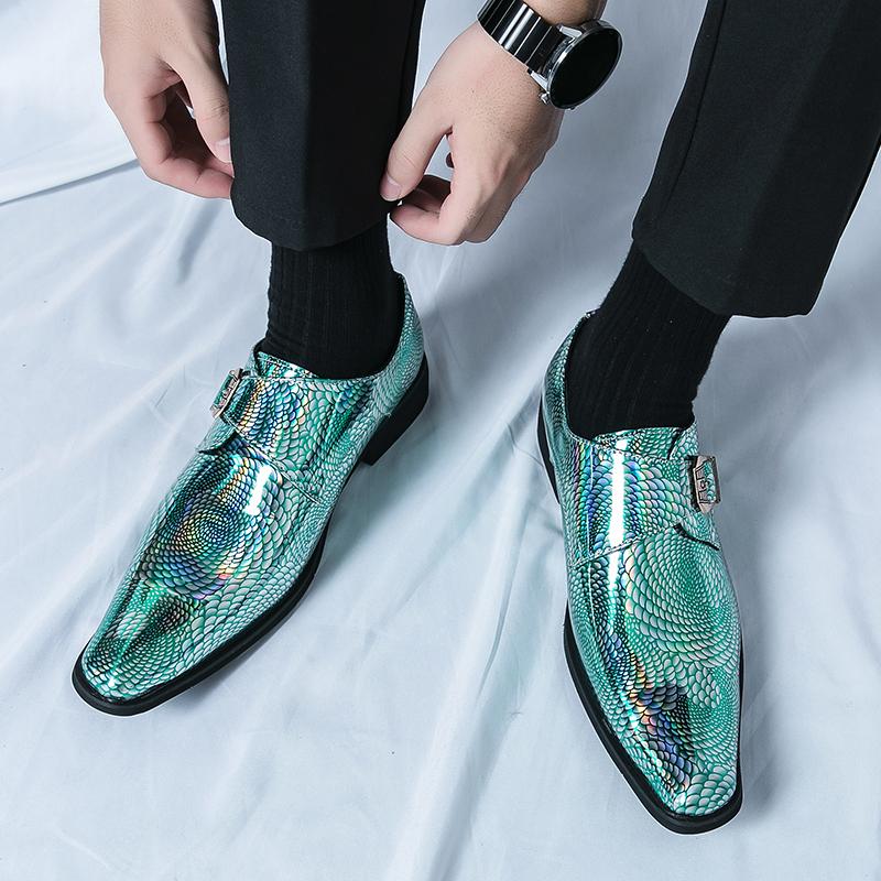 New Designer Fashion Men's Serpentine Monk Strap Oxford Shoes Moccasins Wedding Prom Homecoming Party Footwear Zapatos Hombre
