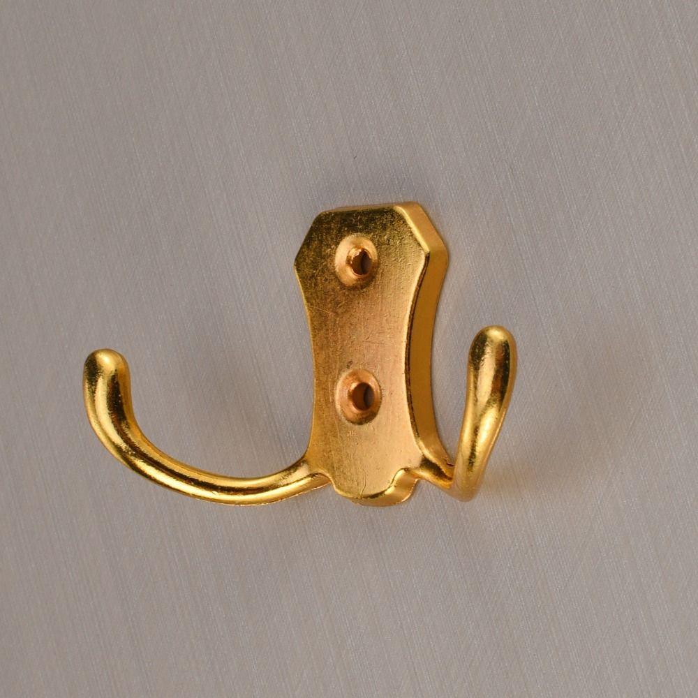 3PCS Zinc Alloy Double Hook European Style Double Prong Sheep Horn Hook Antique Finish Sturdy Fitting Room Hook Fitting Room