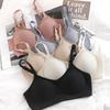 Traceless Cotton Girls' Underwear Is Soft and Cotton Without Steel Ring, Comfortable and Light, with Large Breasts and Small One-piece Bra.